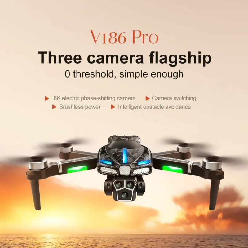 Drone Gimbal - Nouveau Drone professionnel V186 Pro, moteur