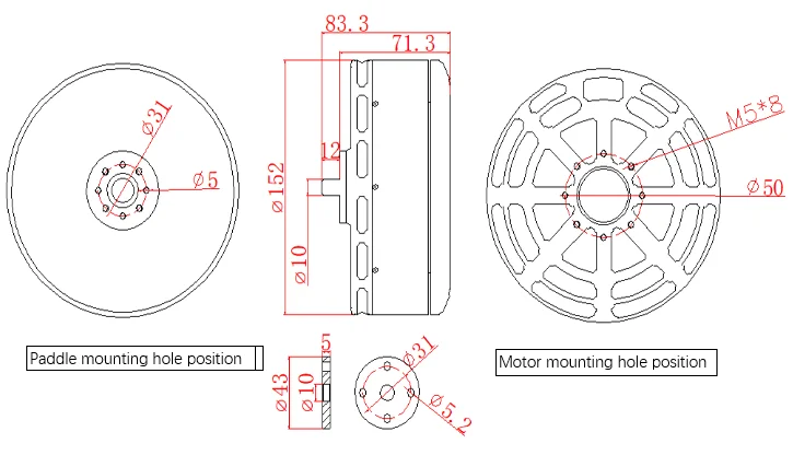 P400 KV50 grande poussée puiss - Drone Motor avis et prix